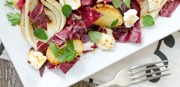 Warmer Salat mit Wintergemüse und Bratkartoffeln Warmer Salat mit Wintergemüse und Bratkartoffeln